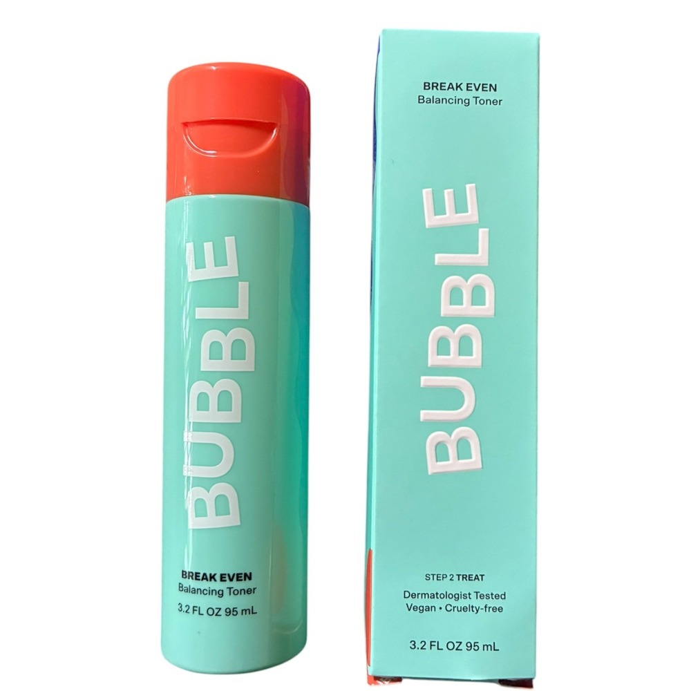 Bubble Skincare Break Even Balancing Toner 3.2oz Niacinamide Willow Bark NIB